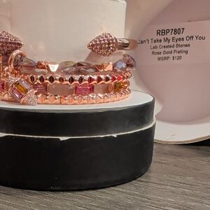 Rose Gold Plated BombParty Stack Bracelet Set
